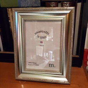 FG Galassi & Marcelli Frames One 5x7 Beaded & Scroll Silvertone Frame New in Box